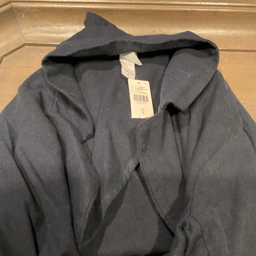 Black linen long blazer